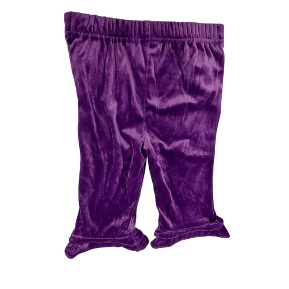 Kid Connection Girls Outfit Size 18M Purple Velvet 2 Piece Shirt And Pants - Picture 7 of 11